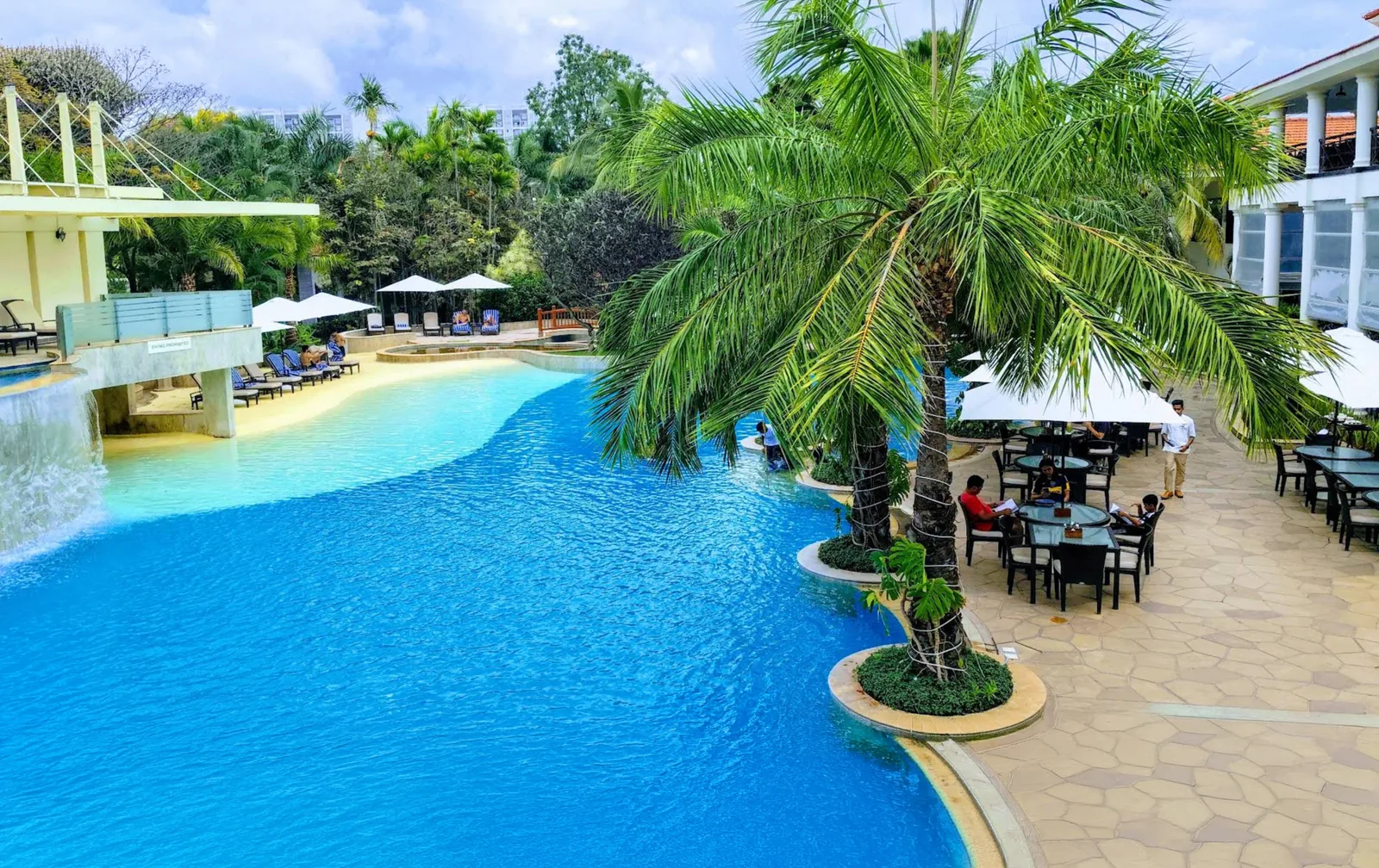 Lagoon swimming pool for Adarsh Group, built by Pool Exotica